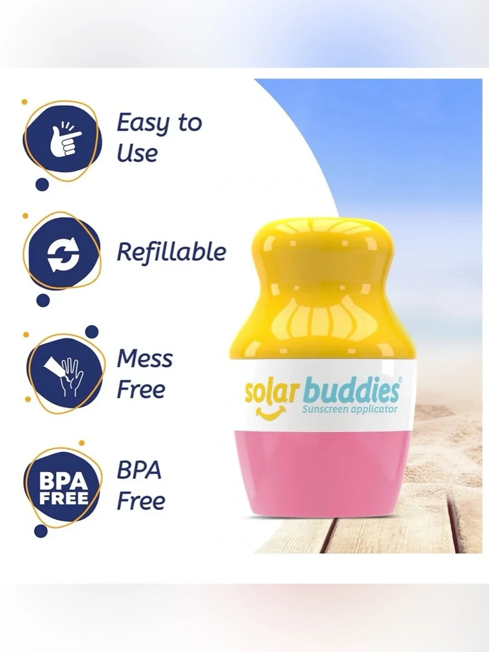 ☀️NIB Solar Buddies Sunscreen Applicators. Set of 2 ☀️